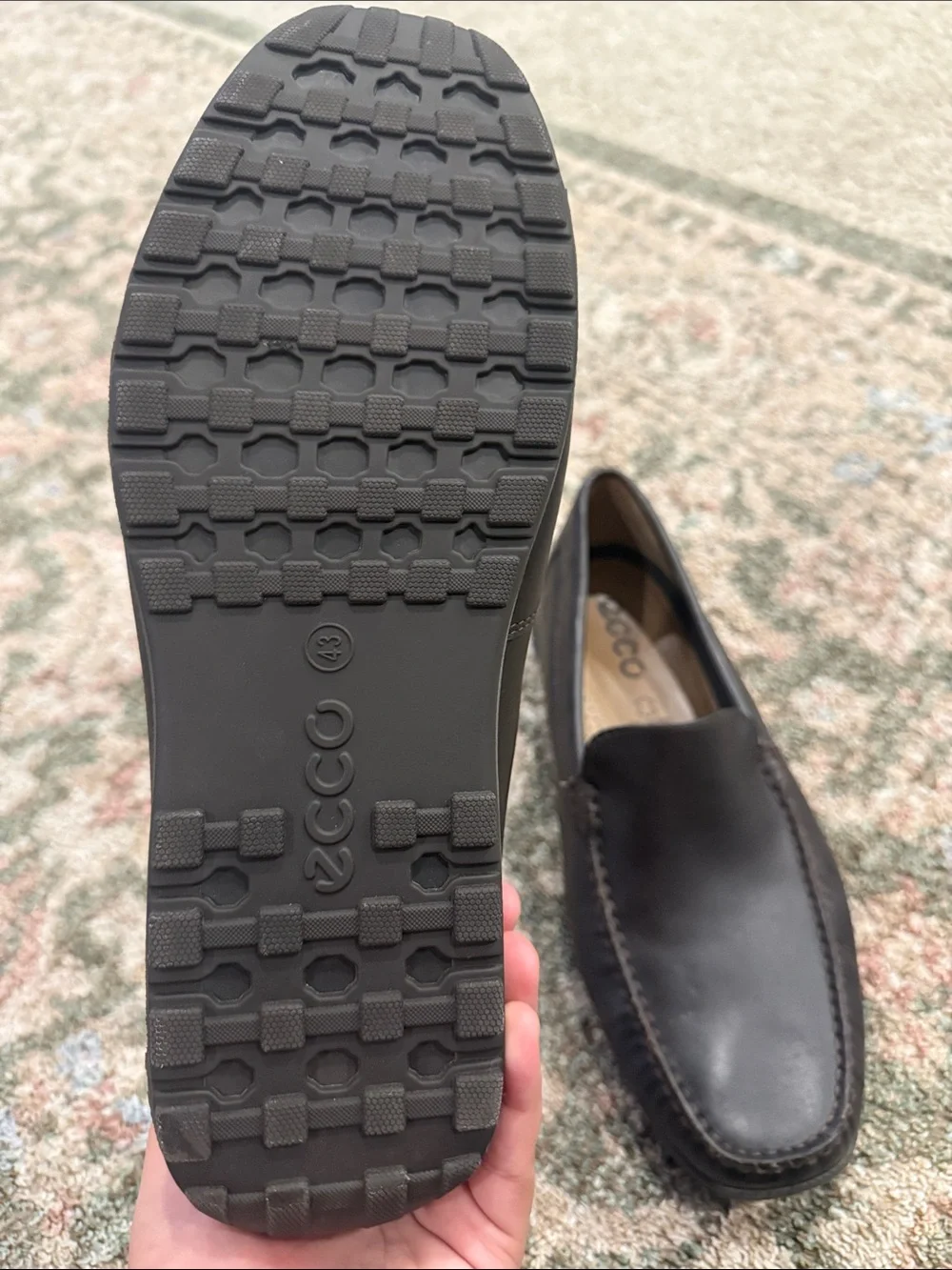 Ecco Real Leather Men's Brown Loafers Size  9 (43)